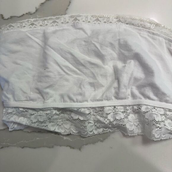 Free People Intimately White Lace Bandeau Bra Bralette size L - Picture 5 of 5